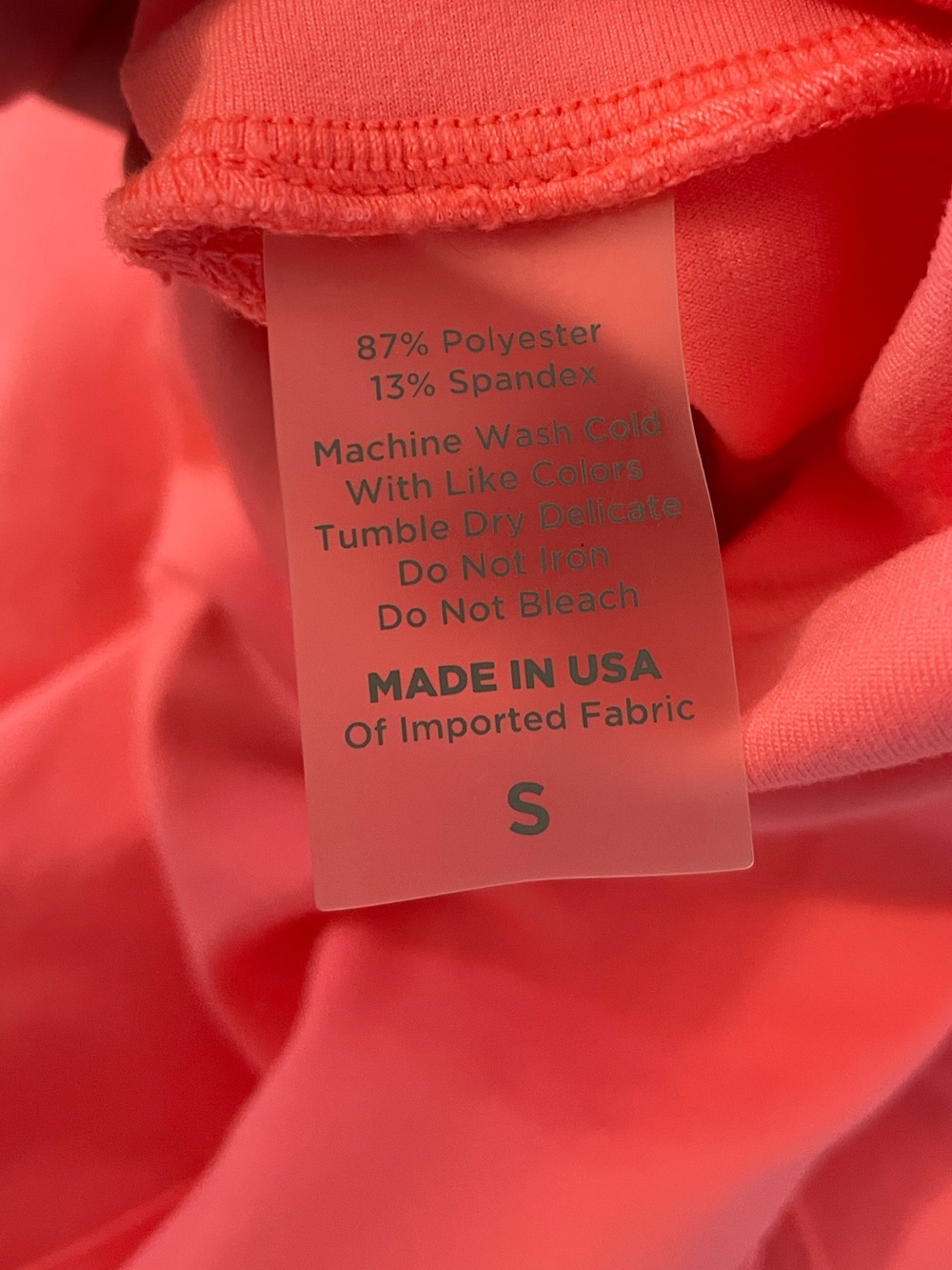 Bombshell Sportswear Coral Pink High-Waist Leggings - Picture 7 of 8